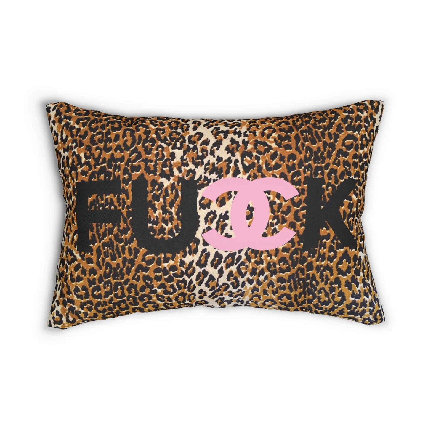 Pink FUCK Leopard Pillow