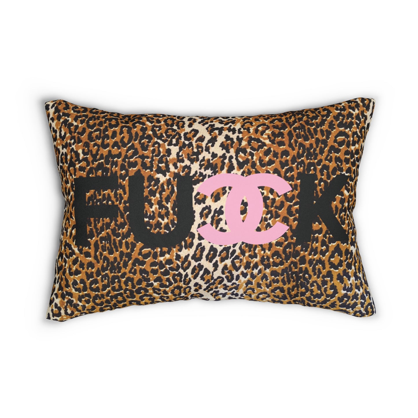 Pink FUCK Leopard Pillow