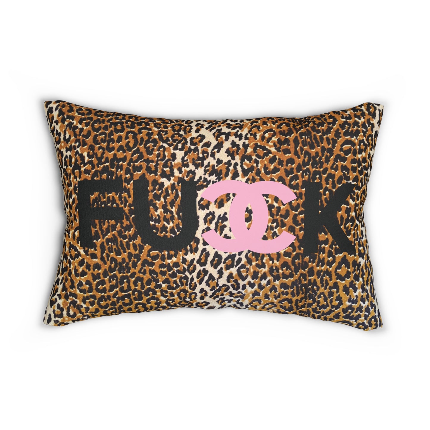 Pink FUCK Leopard Pillow