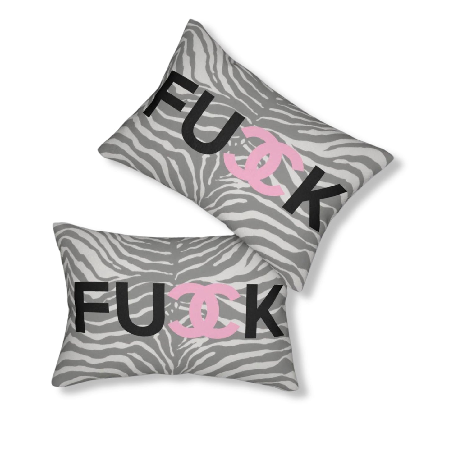 Pink FUCK Zebra Pillow