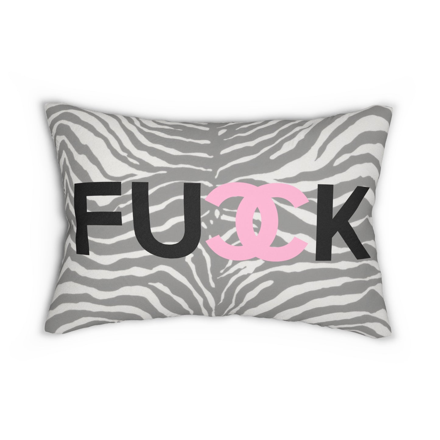 Pink FUCK Zebra Pillow