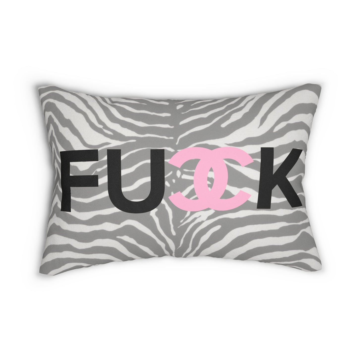 Pink FUCK Zebra Pillow