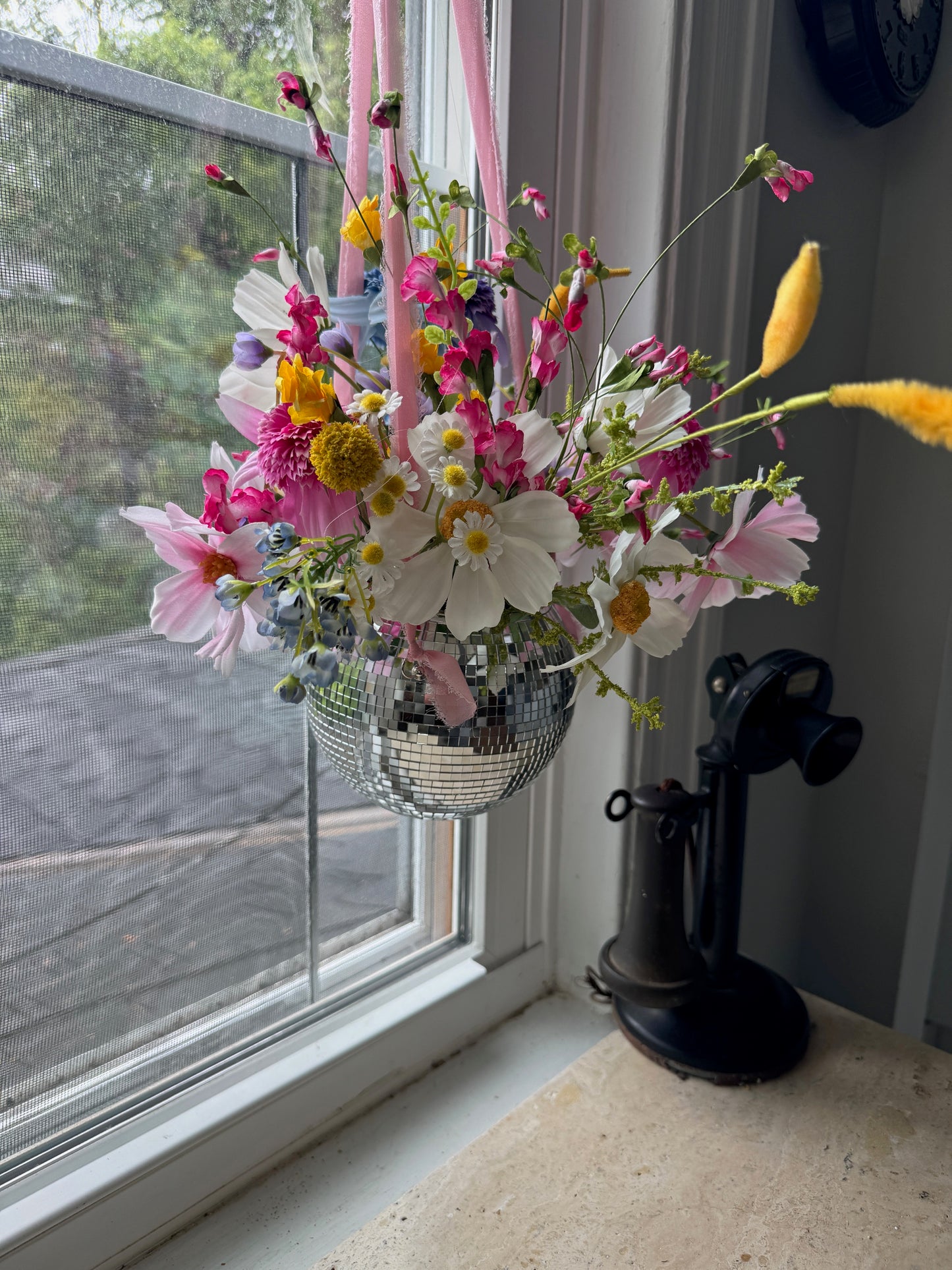 Forever WILDflower Disco Hanging Chiffon 6" Vase