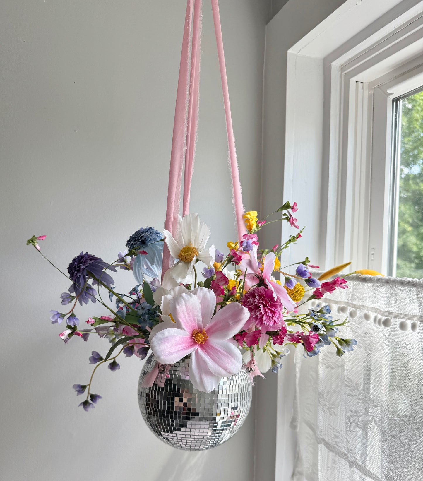 Forever WILDflower Disco Hanging Chiffon 6" Vase