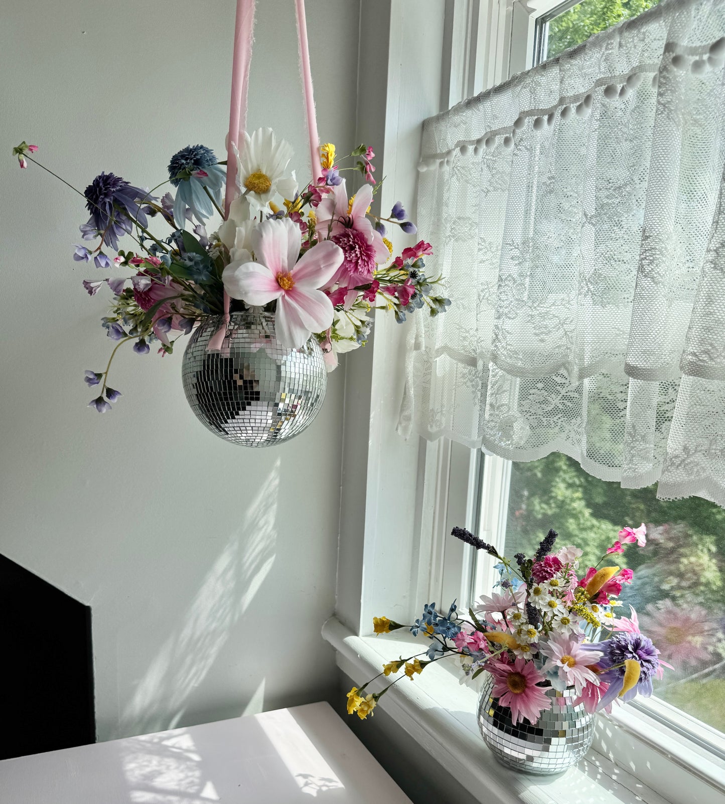 Forever WILDflower Disco Hanging Chiffon 6" Vase