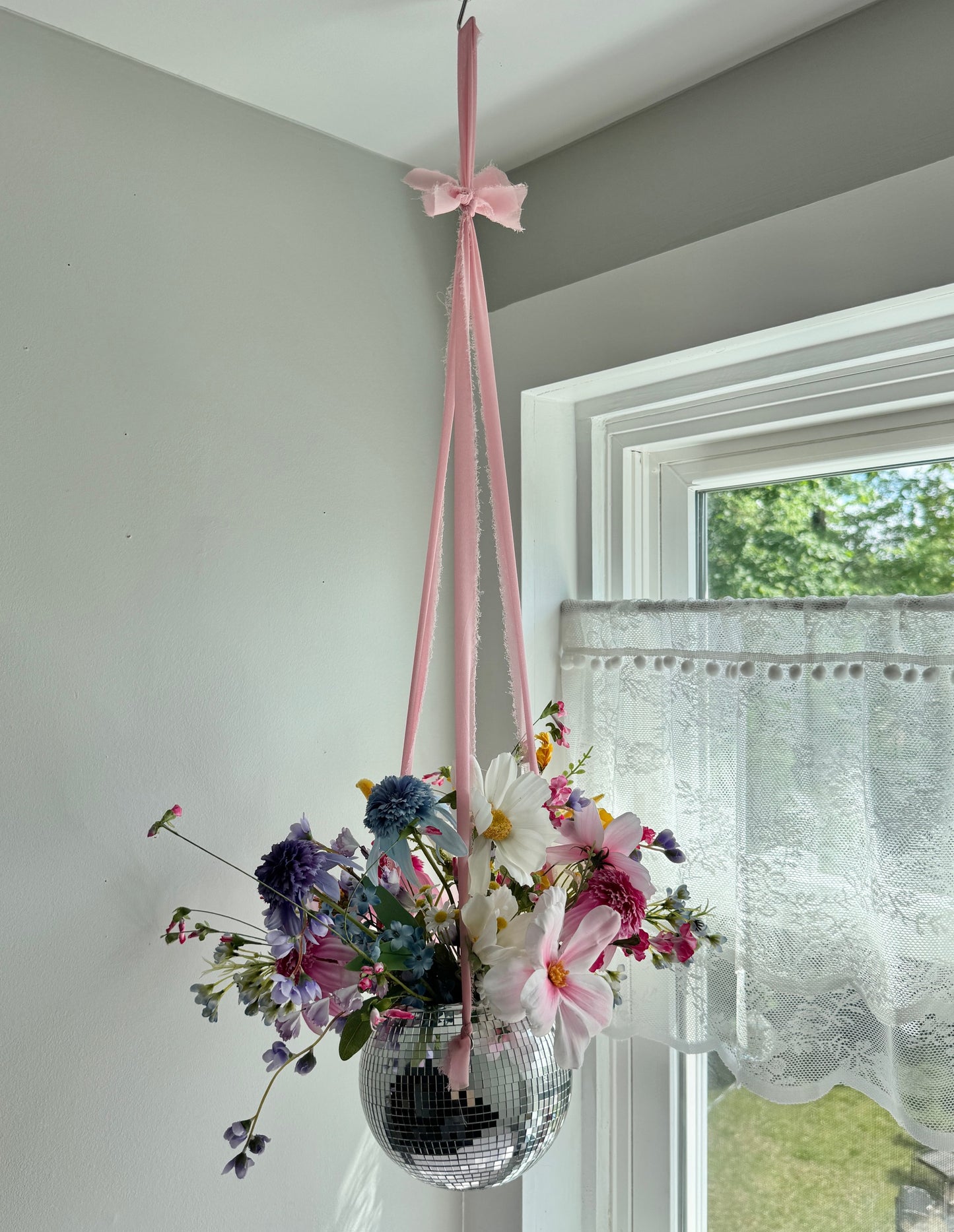 Forever WILDflower Disco Hanging Chiffon 6" Vase