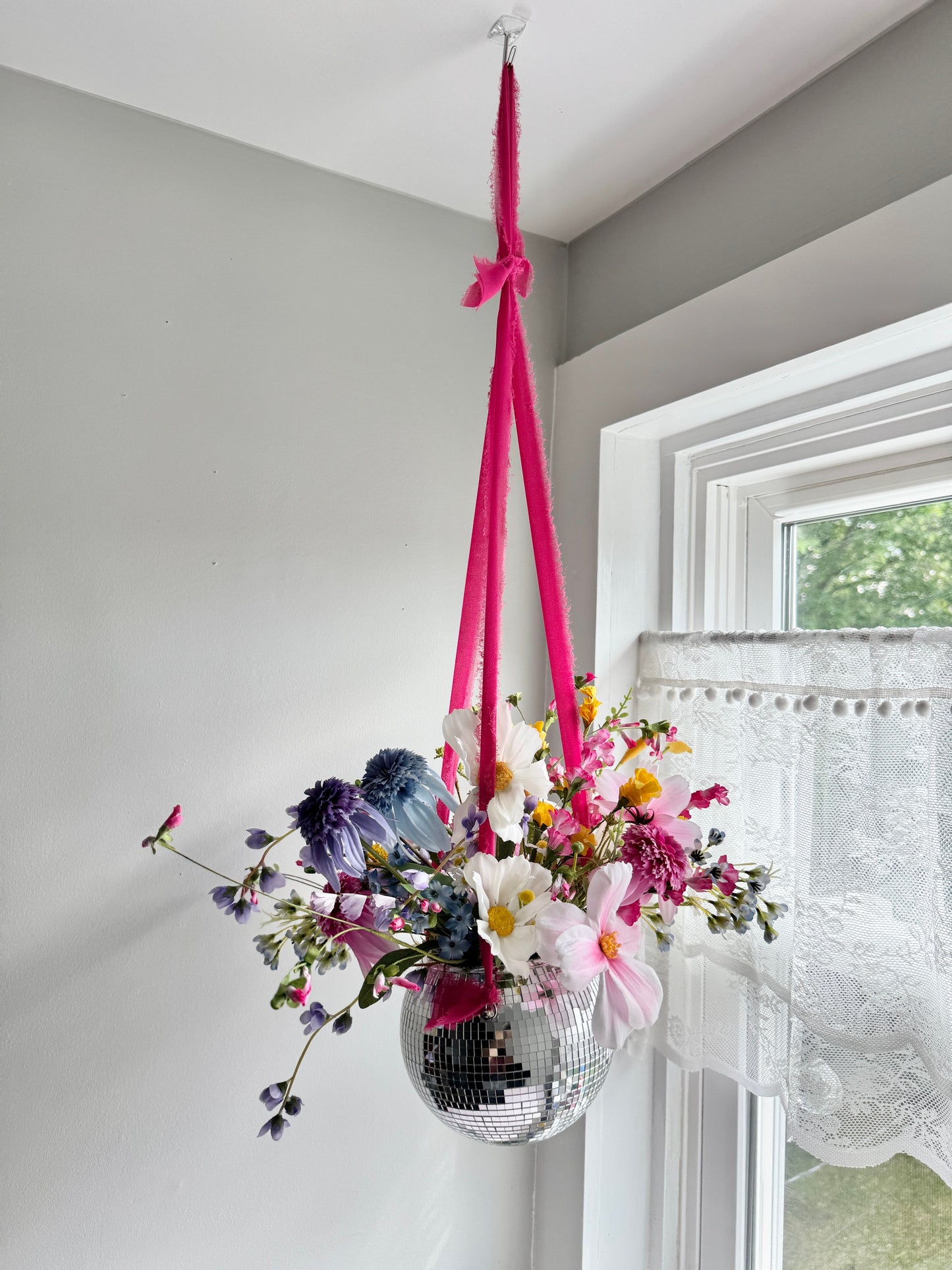 Forever WILDflower Disco Hanging Chiffon 6" Vase