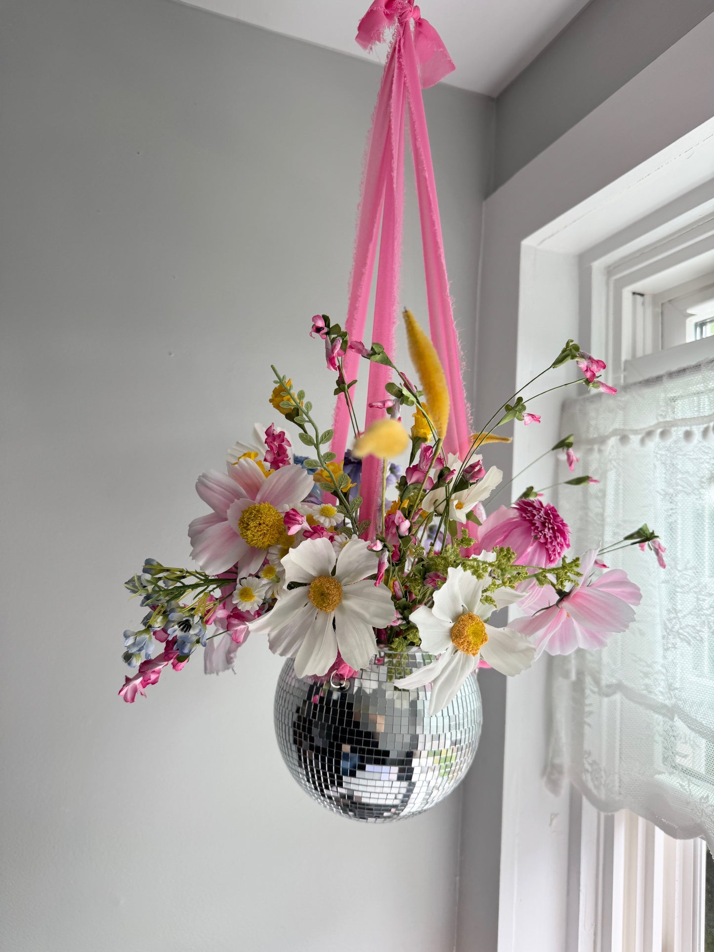 Forever WILDflower Disco Hanging Chiffon 6" Vase