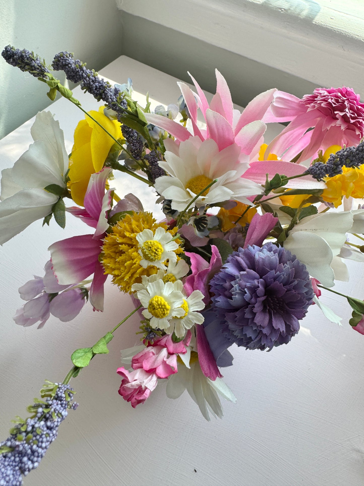 The "Josie Mae" WILDflower Disco Arrangement in Pink Vase, Small