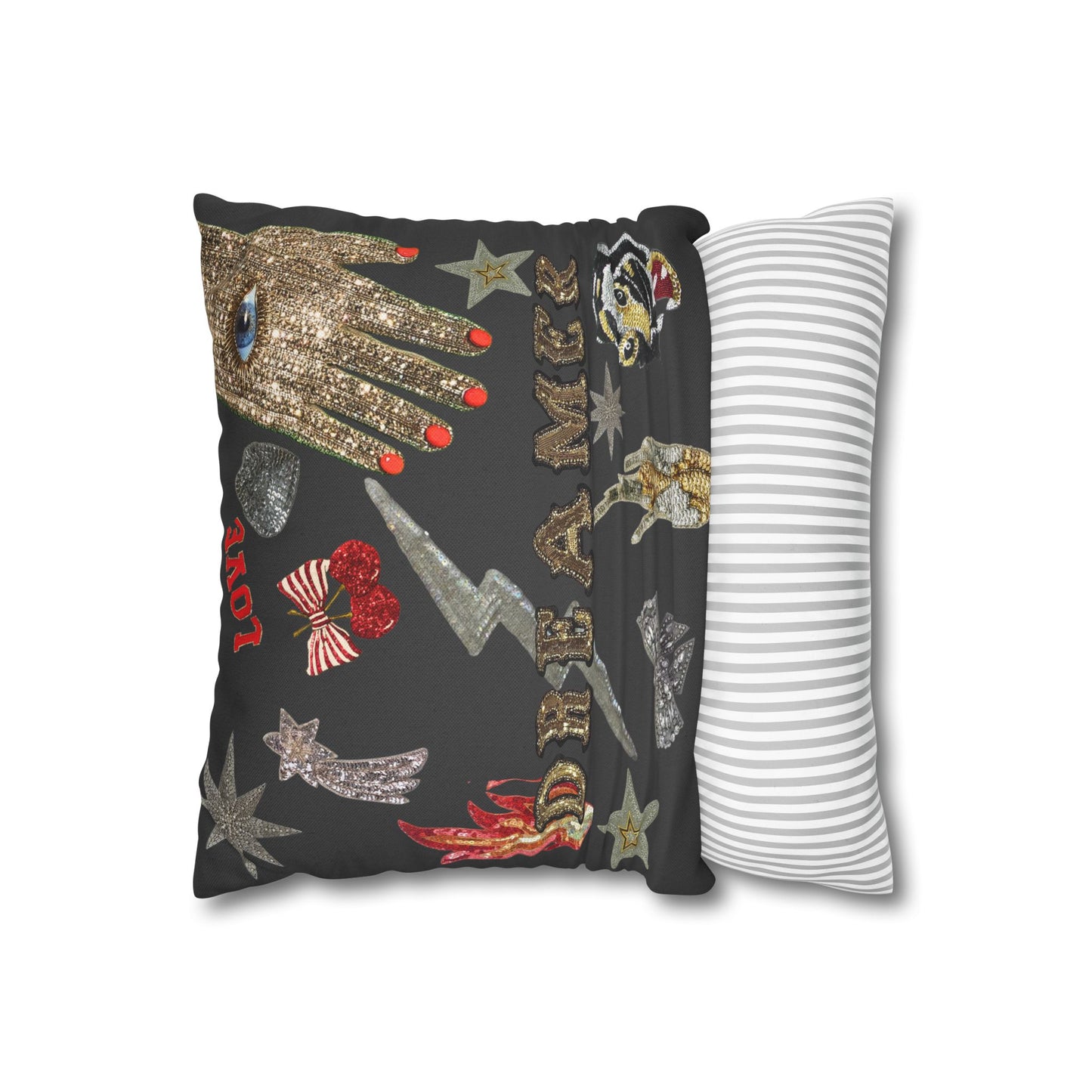 DREAMER Grey 3D Pillow