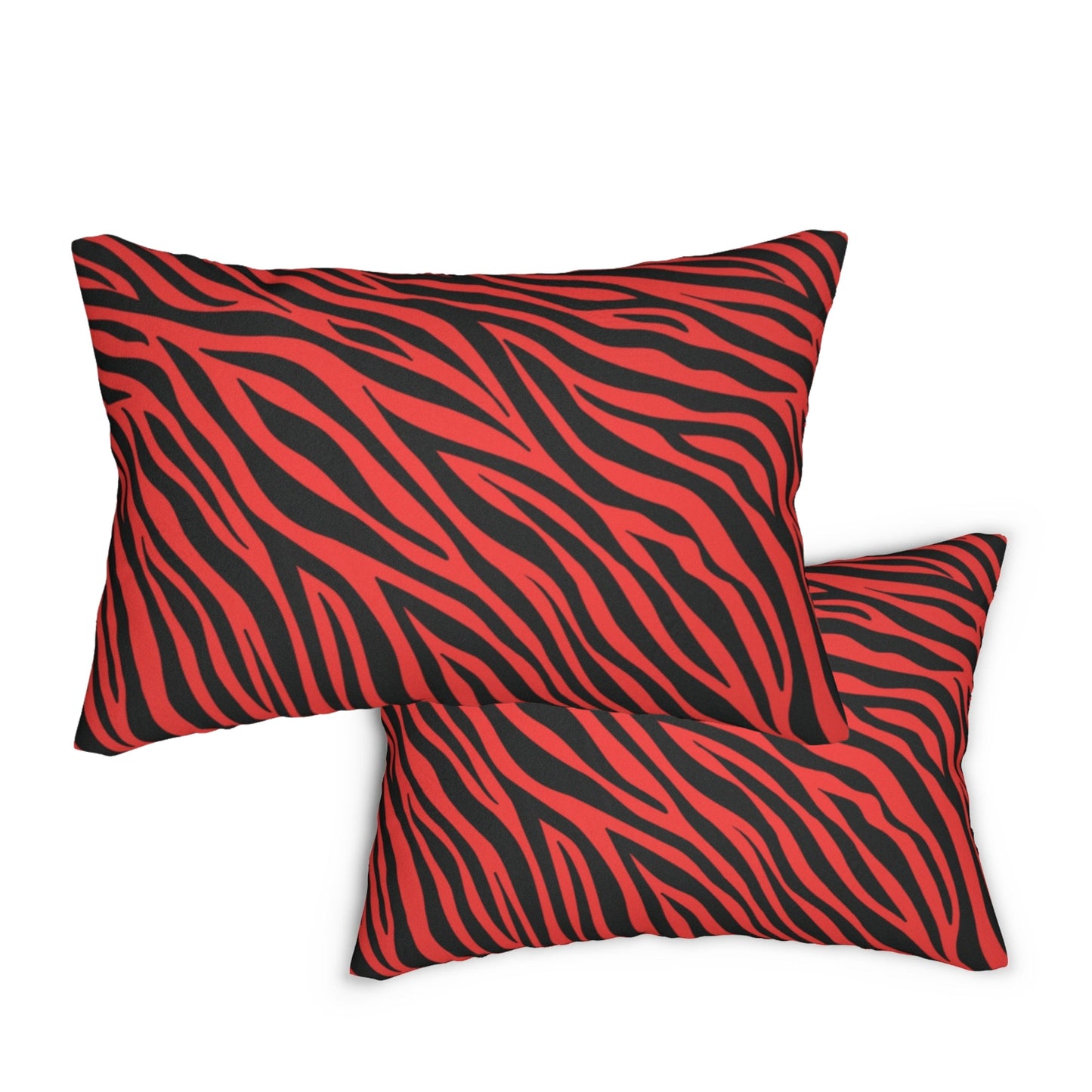Red Zebra Lumbar Pillow