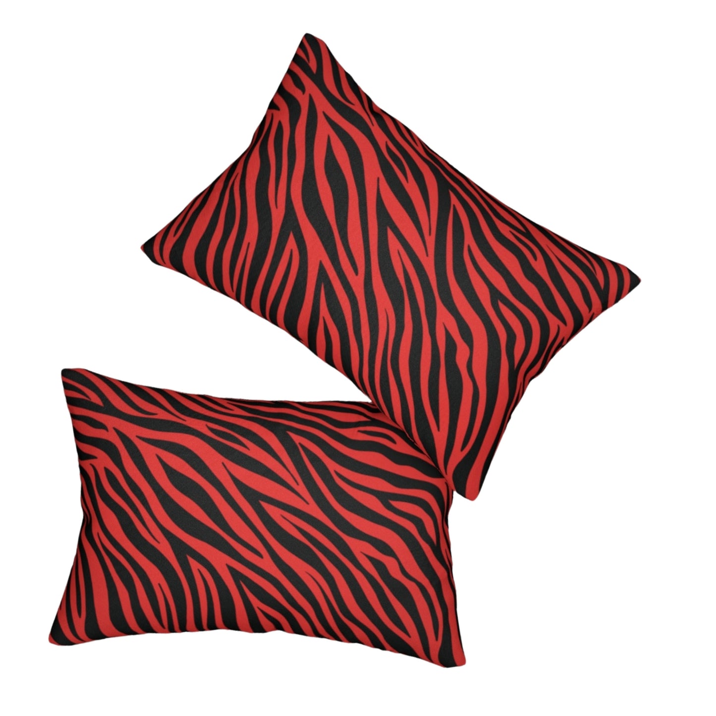 Red Zebra Lumbar Pillow