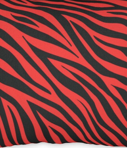 Red Zebra Lumbar Pillow