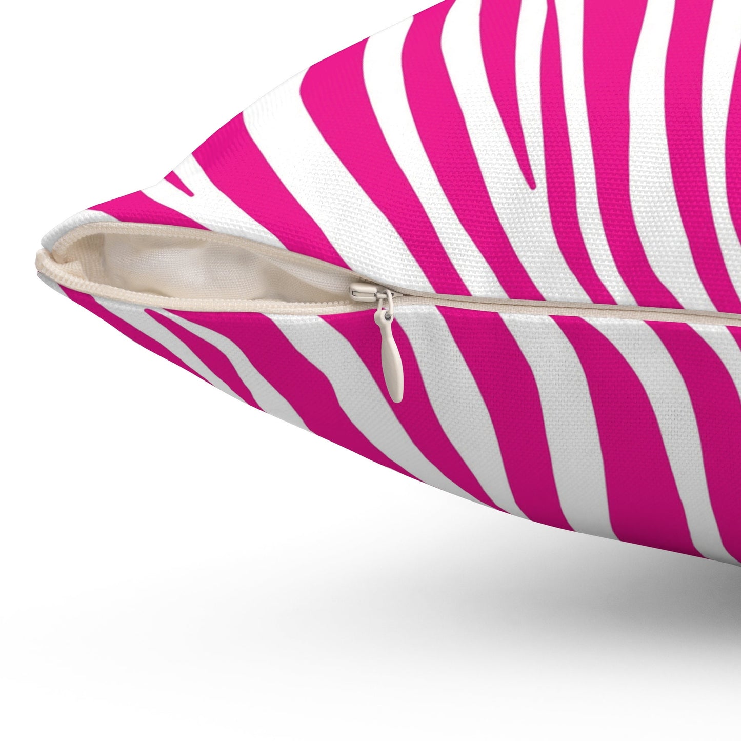 Hot Pink Striped Tiger Pillow