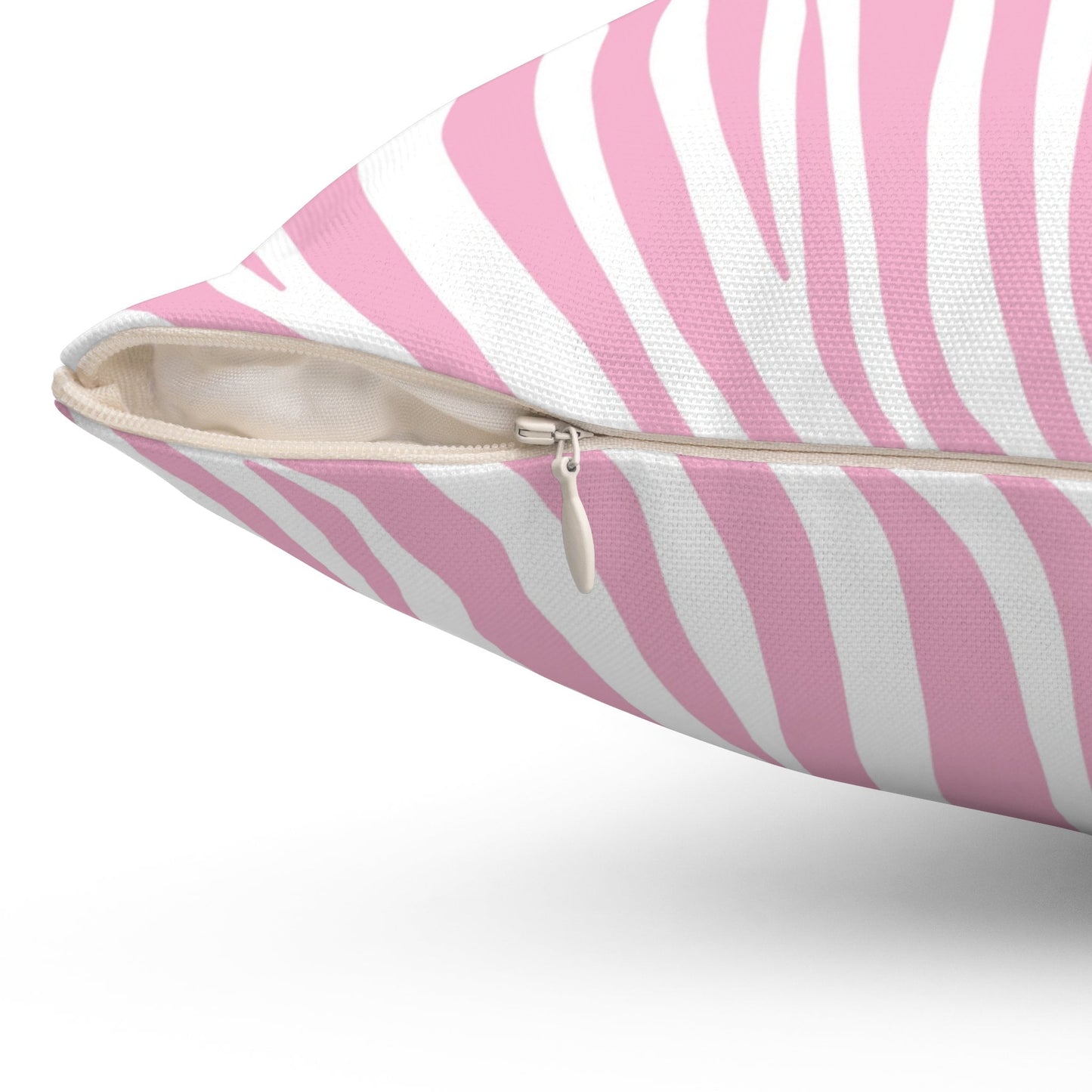 Pink Tiger Print Square Pillow