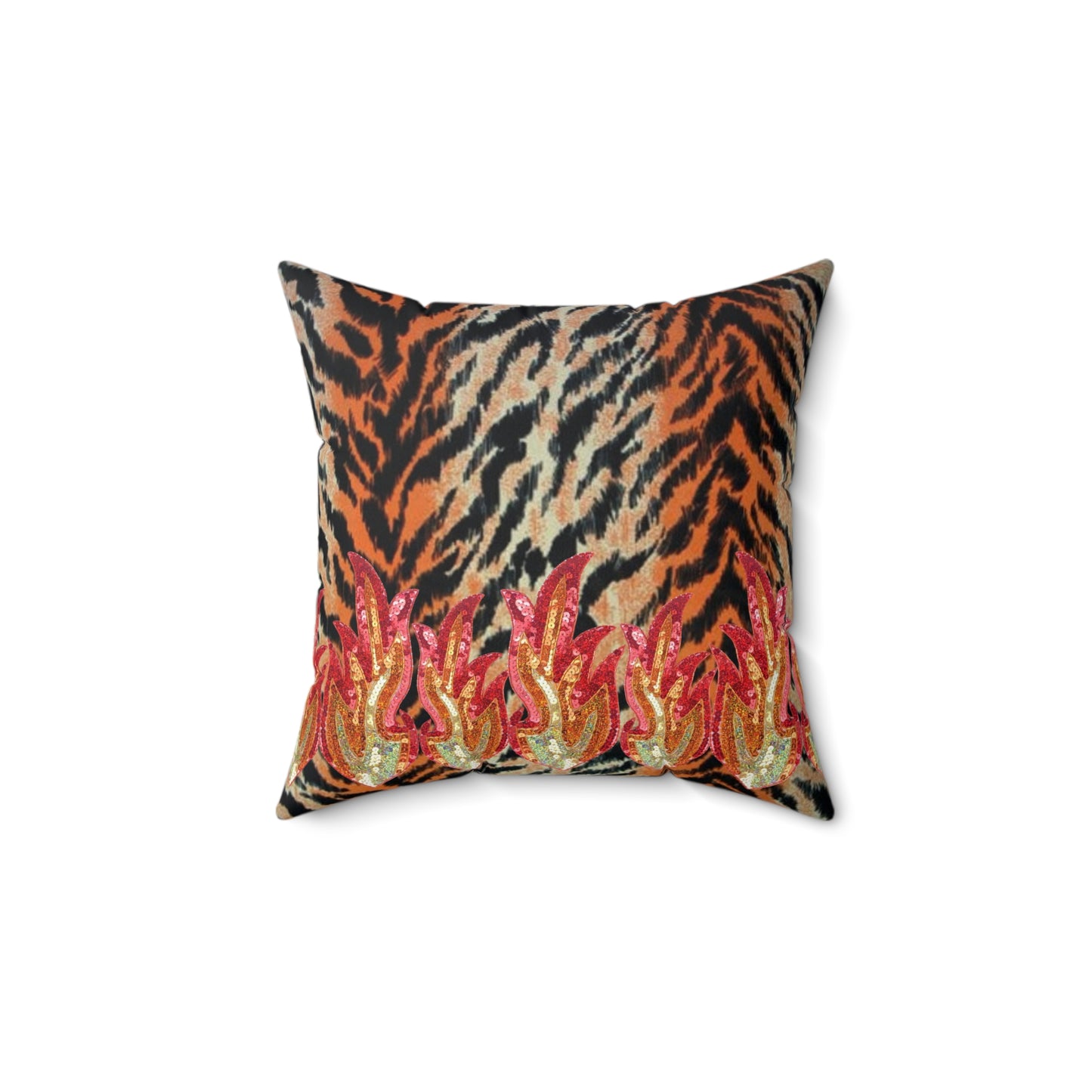 Flaming Tiger 3D Pillow