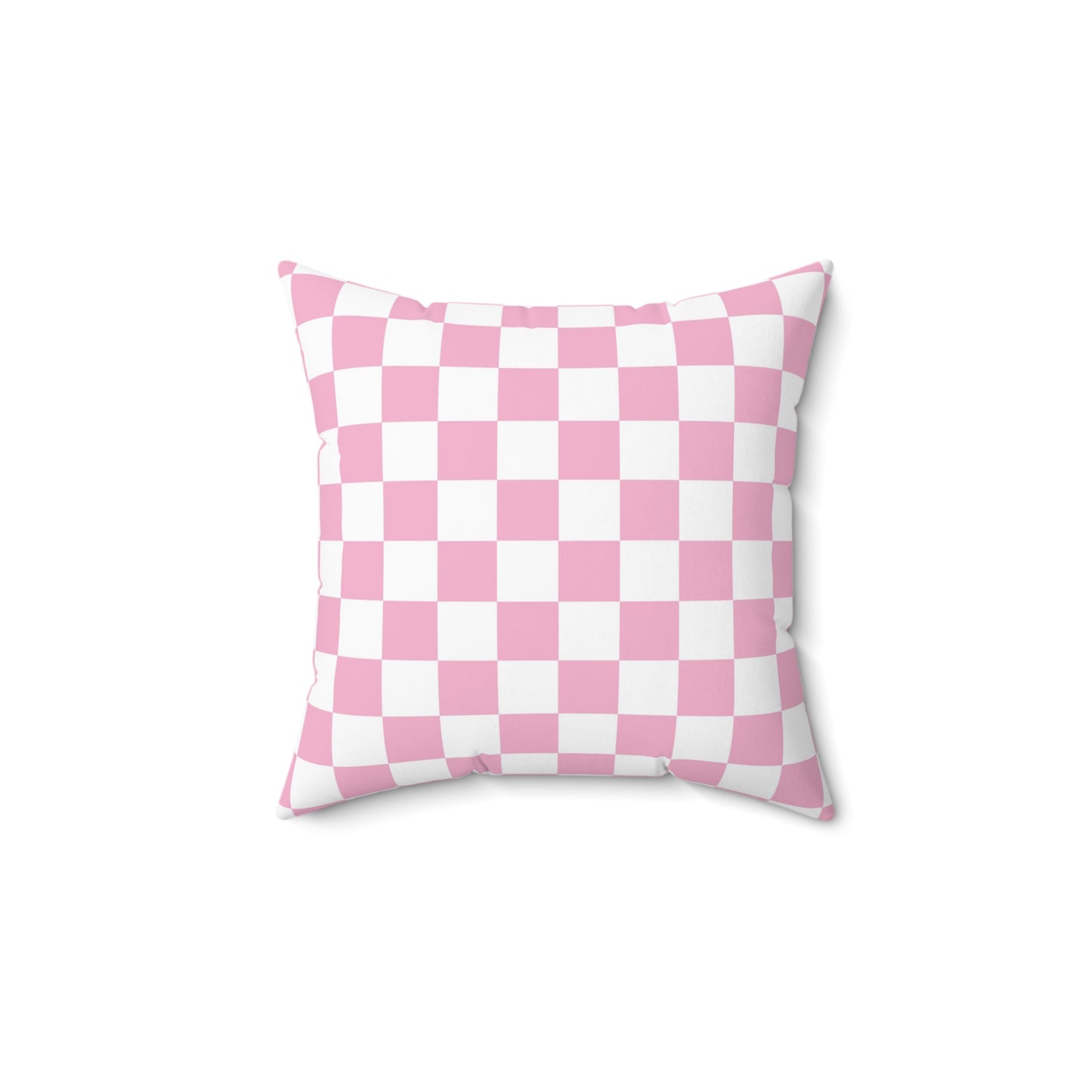 Daisy Roar Pink Checkered Pillow