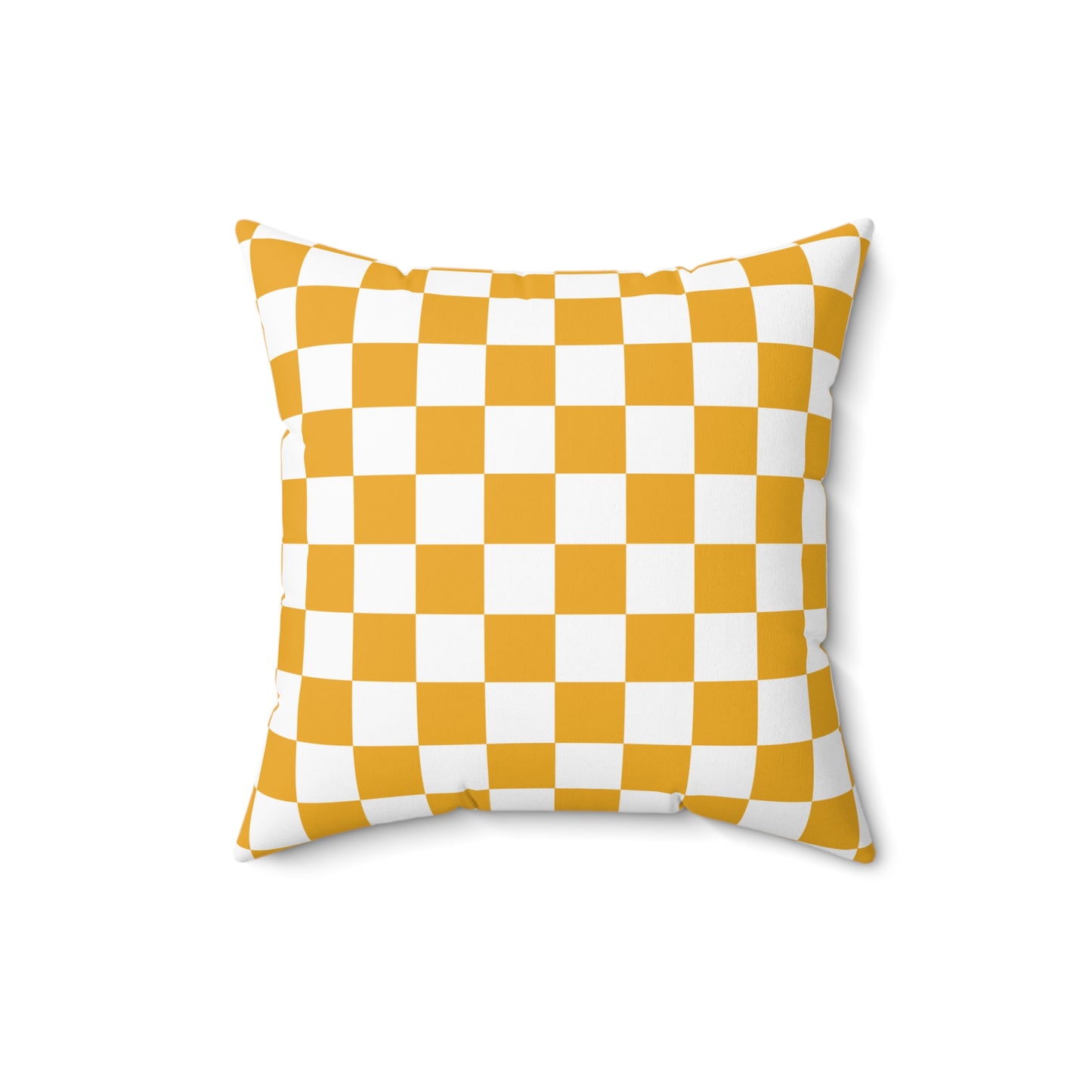 Daisy Roar Yellow Checkered Pillow