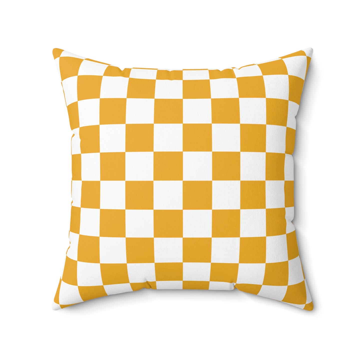 Daisy Roar Yellow Checkered Pillow