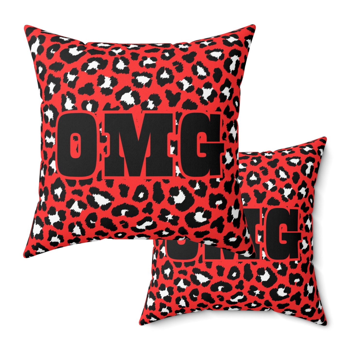 OMG Spotted Red Pillow