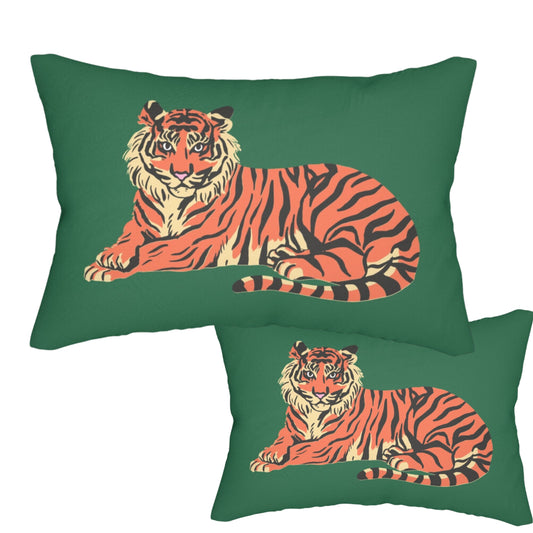 Green Tiger Pillow