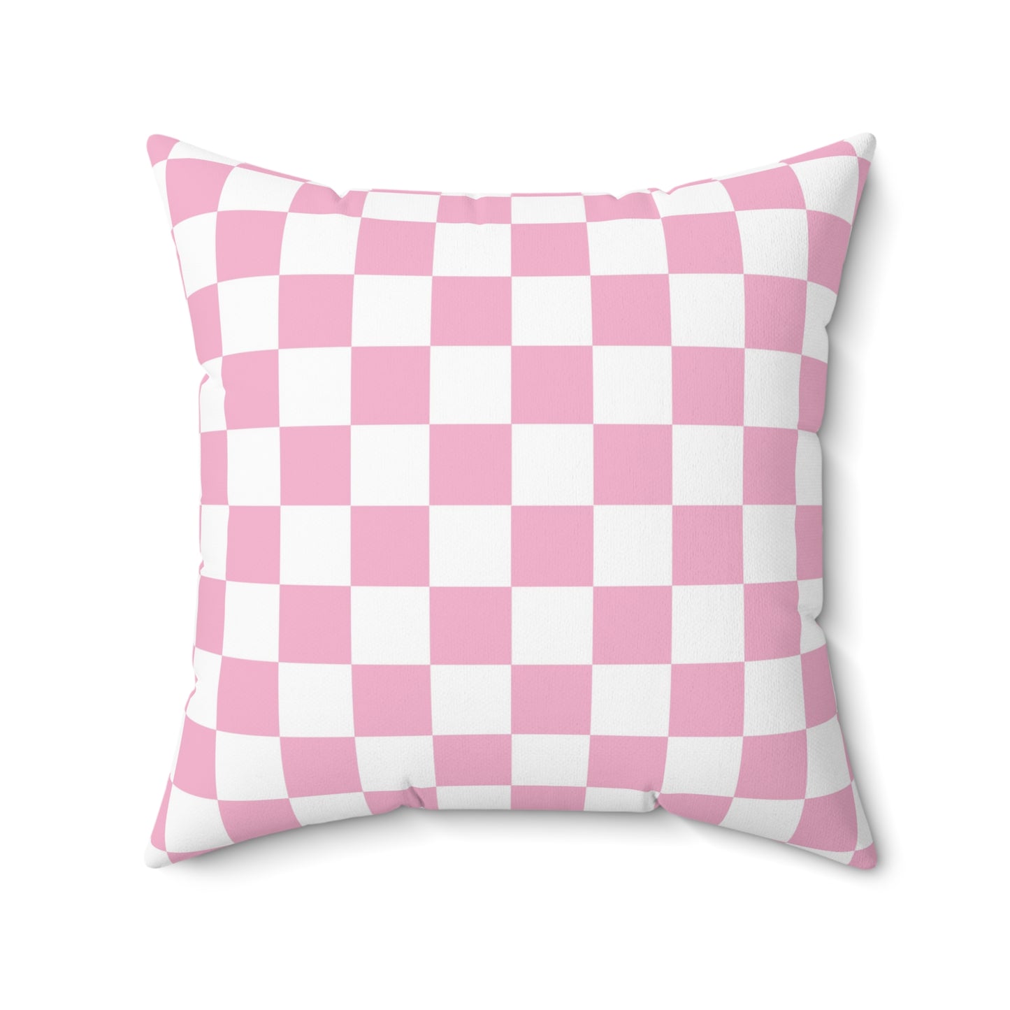 Daisy Roar Pink Checkered Pillow