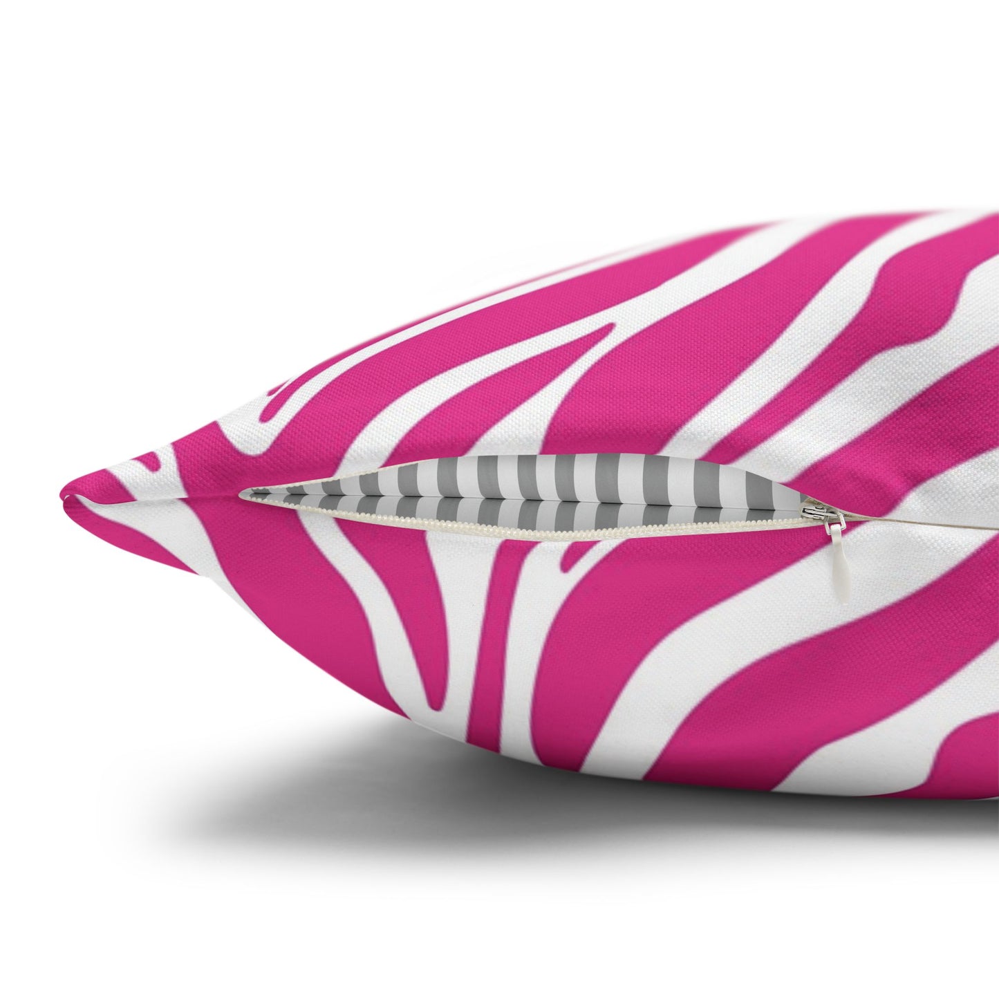 Tiger & Hot Pink Tiger Stripes Throw Pillow Cover