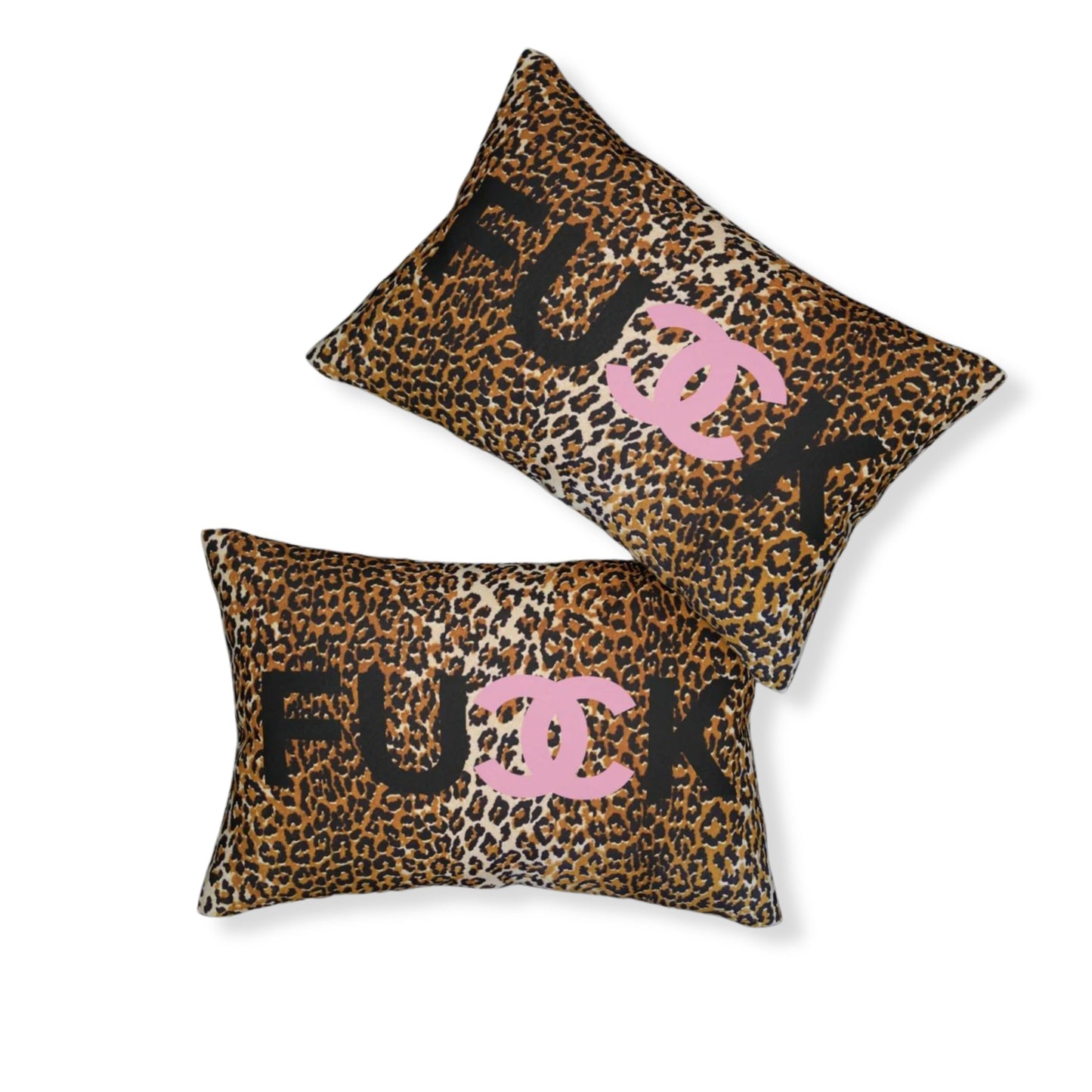 Pink FUCK Leopard Pillow