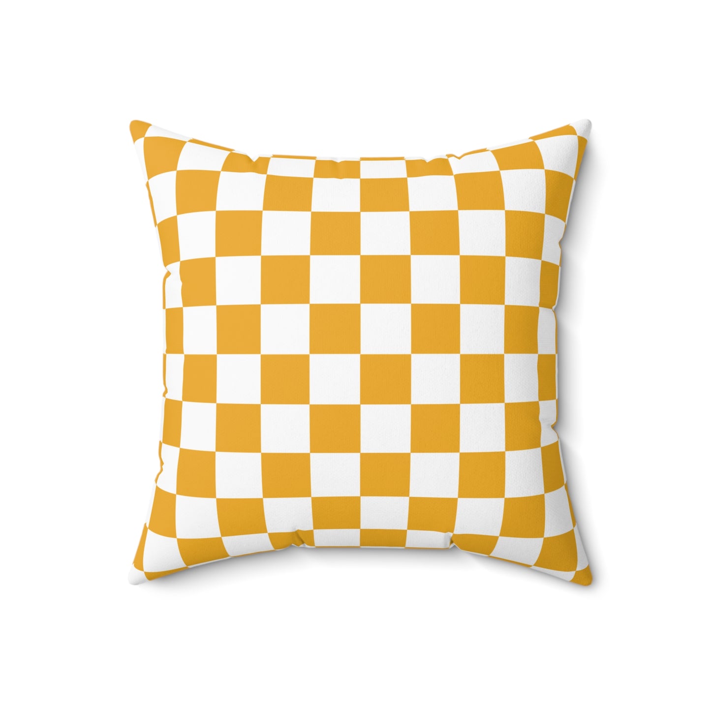 Daisy Roar Yellow Checkered Pillow