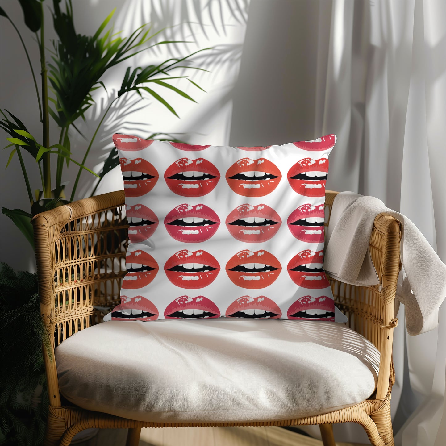 Red Lips Pillow