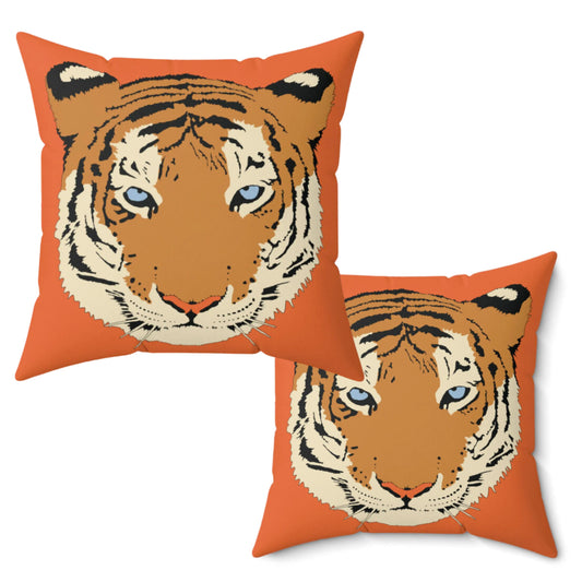 Tiger Orange Throw Pillow