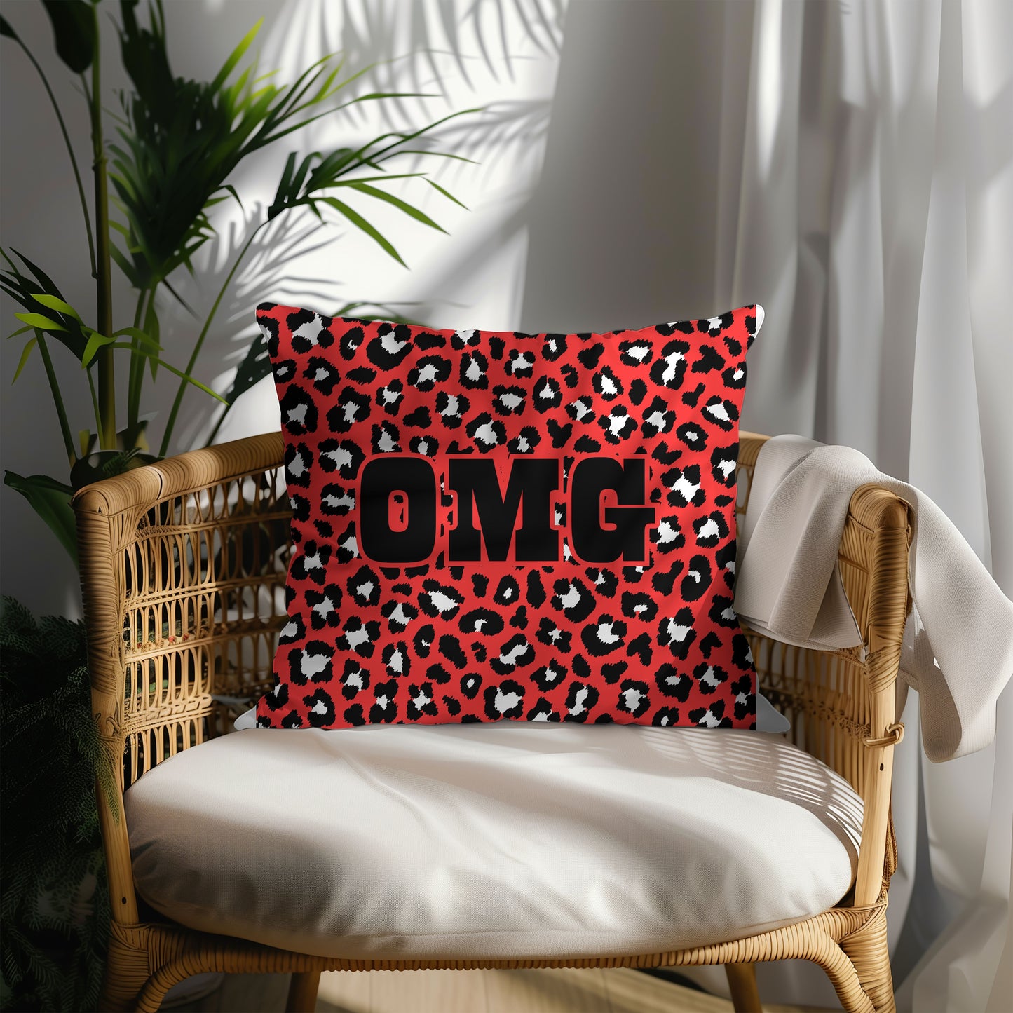 OMG Spotted Red Pillow