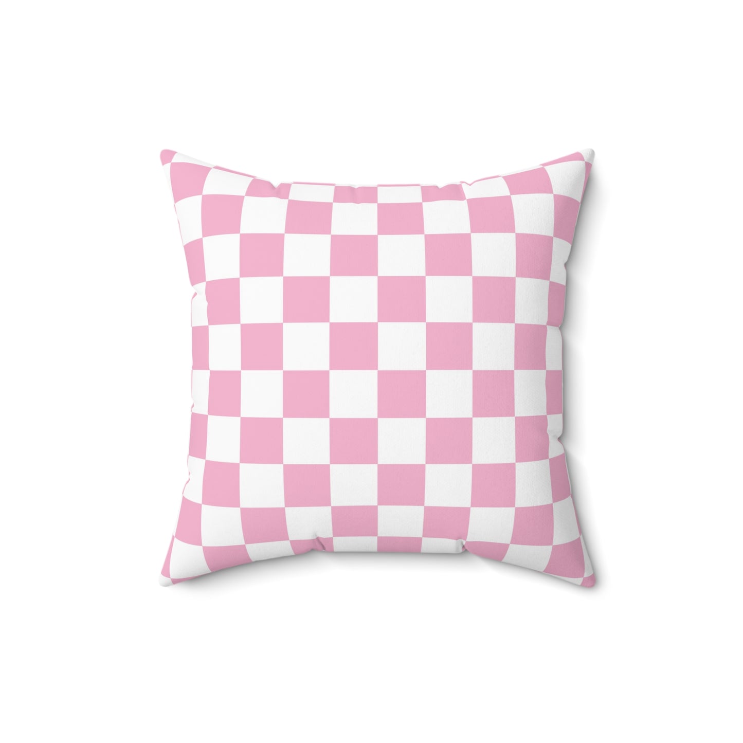 Daisy Roar Pink Checkered Pillow