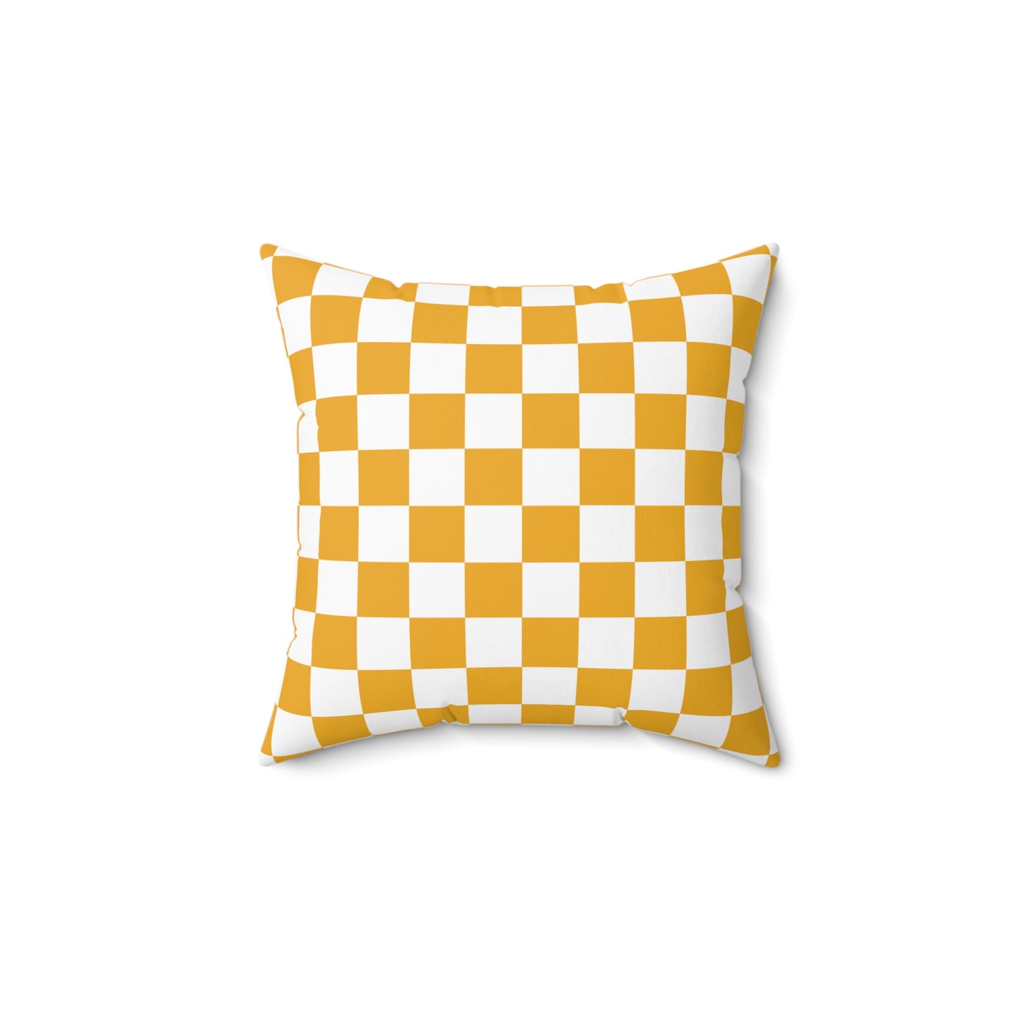 Daisy Roar Yellow Checkered Pillow