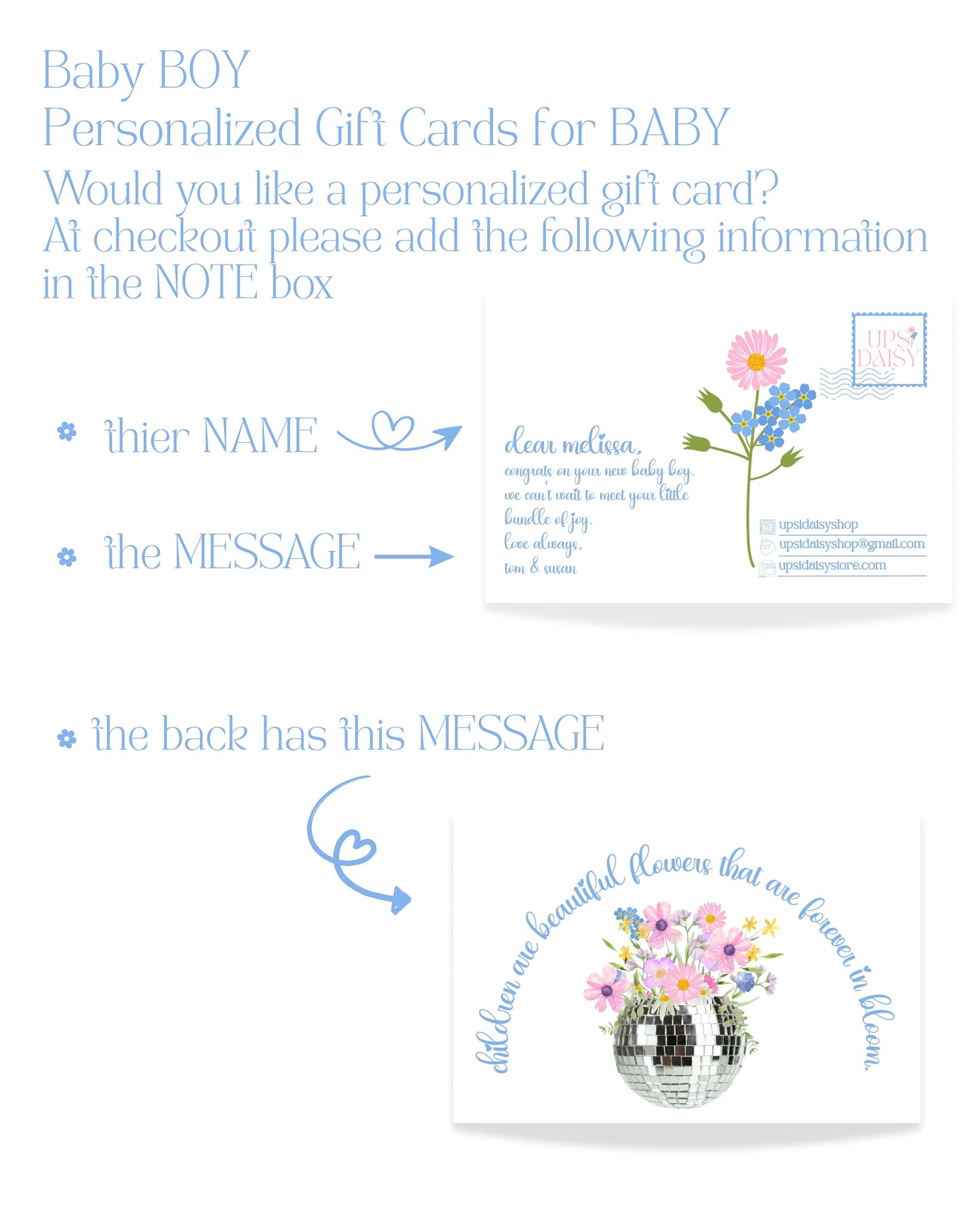 BABY BOY Blue Daisy XS