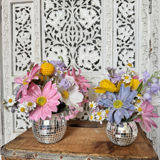 SMALL Forever WILDflower Disco Ball Vase 3"