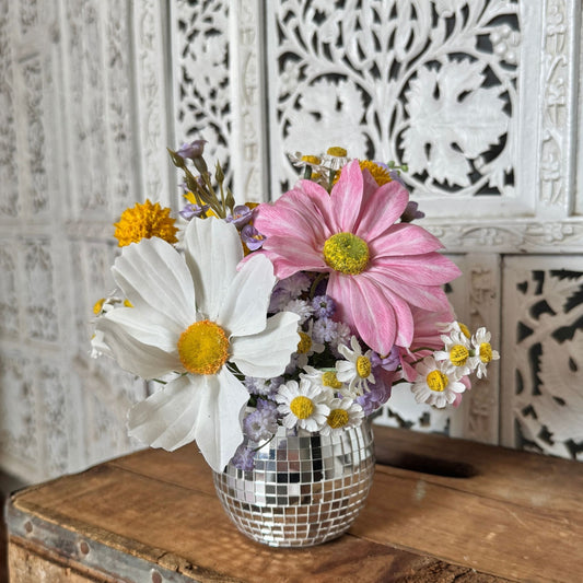 SMALL Forever WILDflower Disco Ball Vase 4"