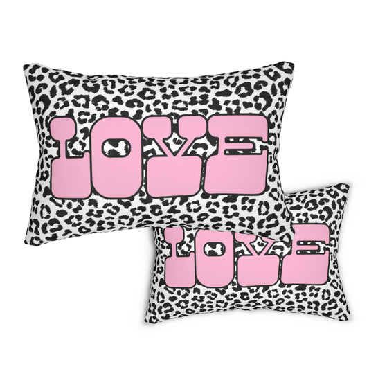 LOVE Pink Black Leopard Print