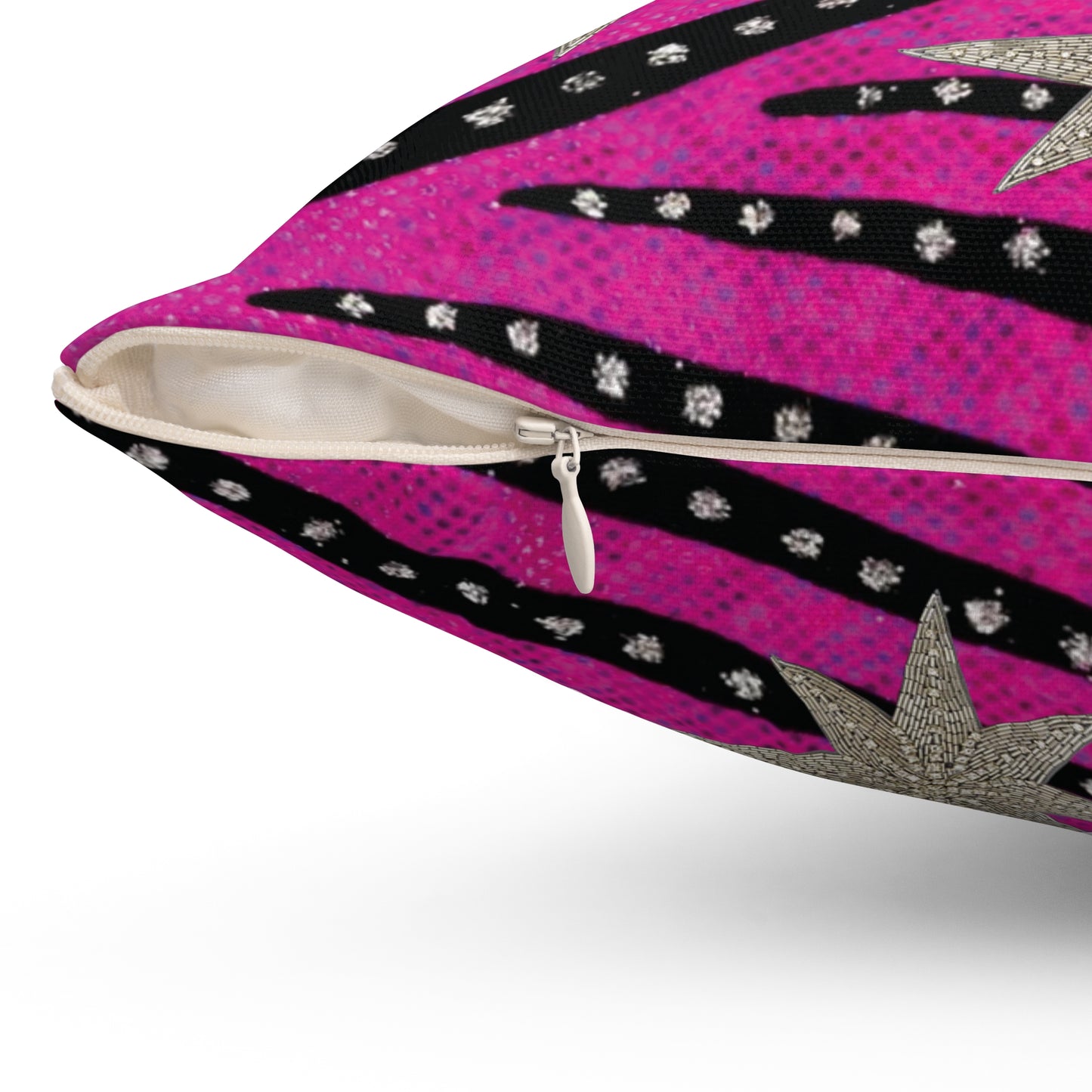 Funky Fuchsia Space Rhinestone 3D Pillow