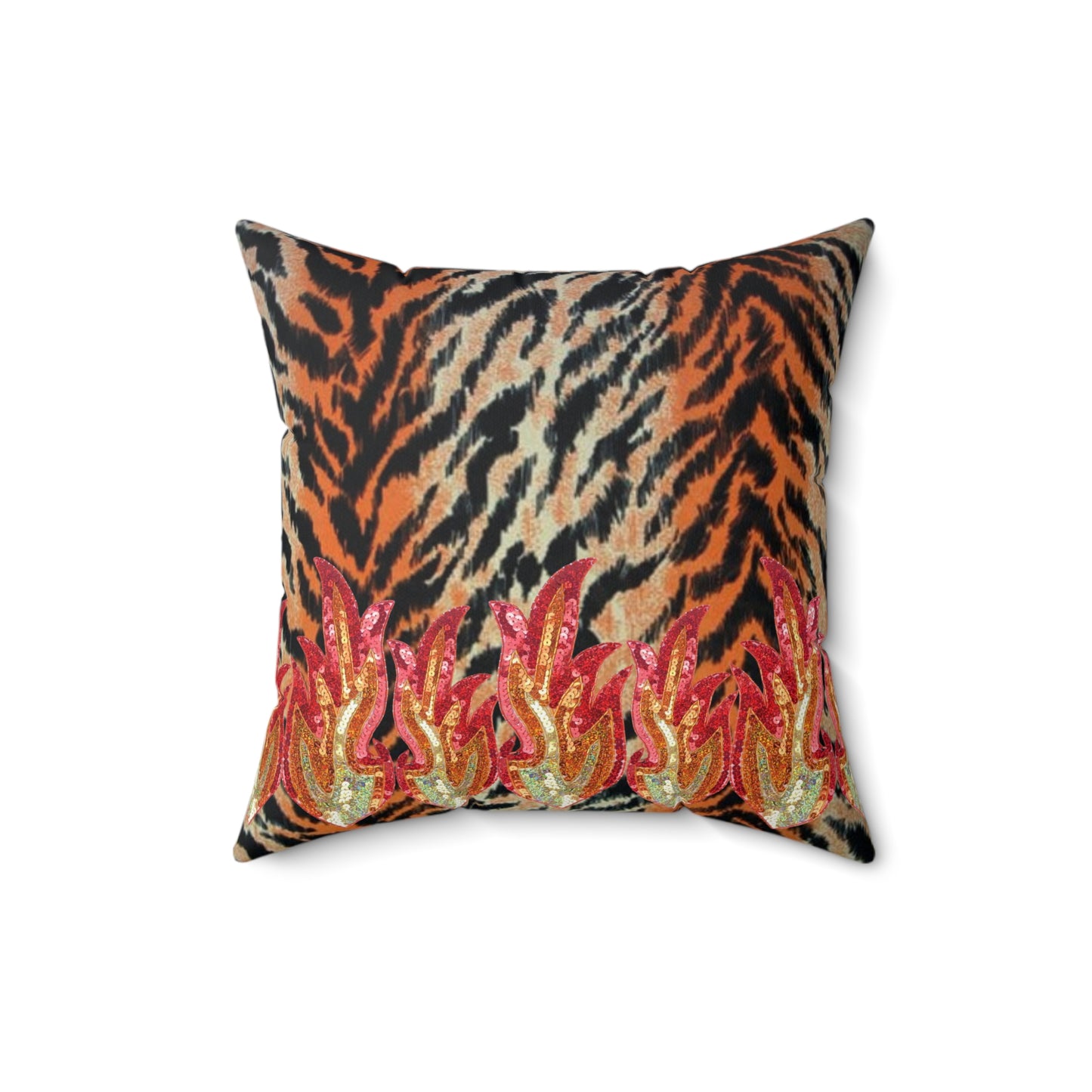 Flaming Tiger 3D Pillow