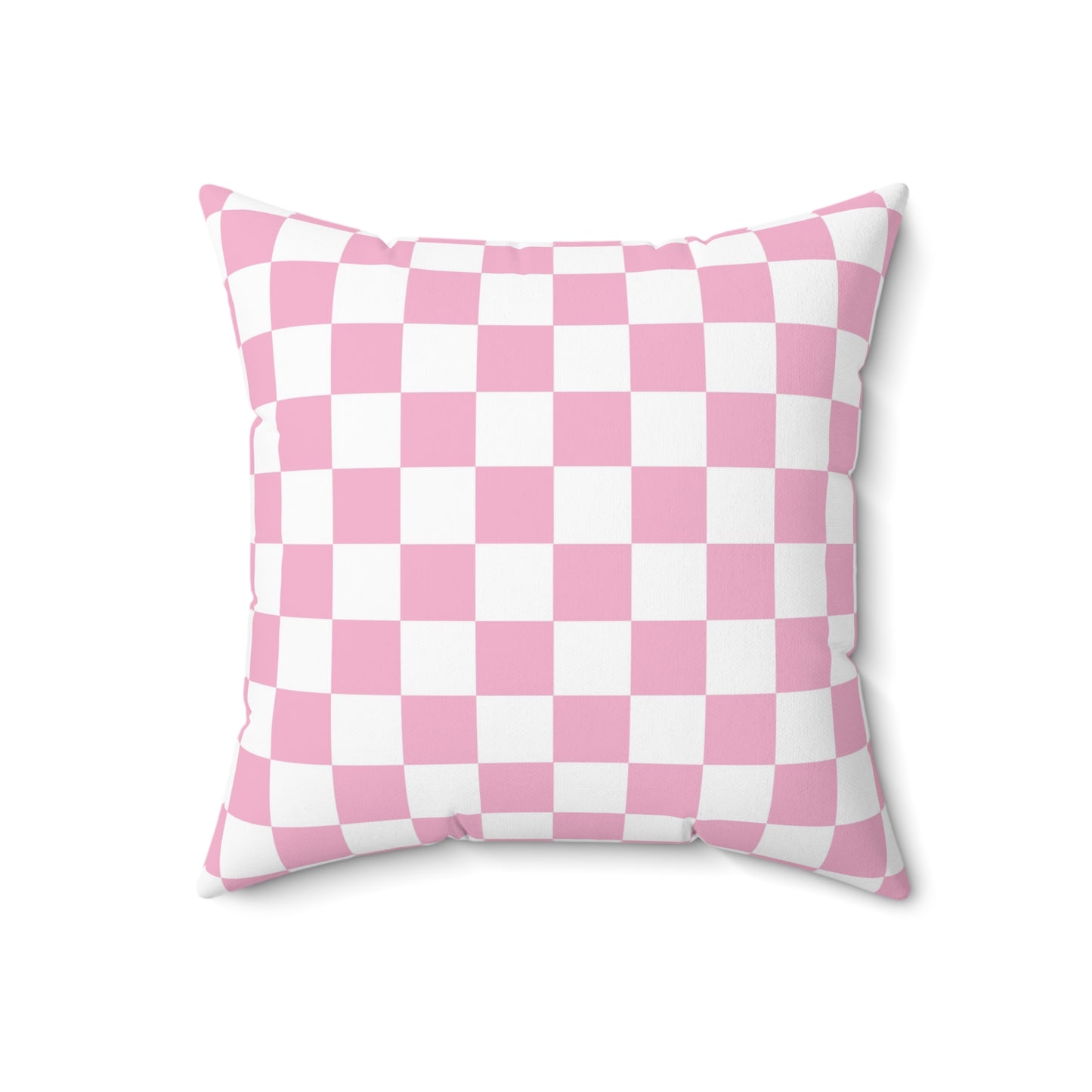 Daisy Roar Pink Checkered Pillow