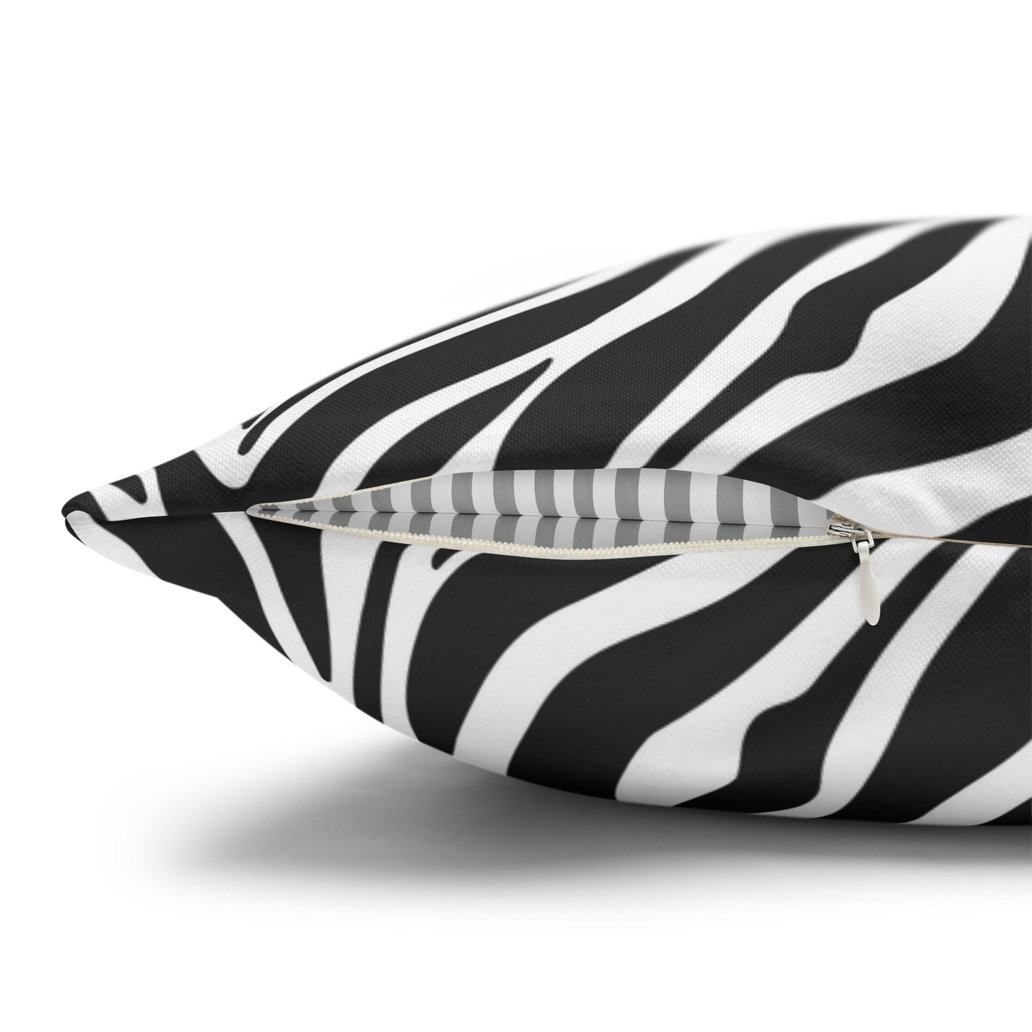 Tiger & Black Tiger Stripes Throw Pillow Cover