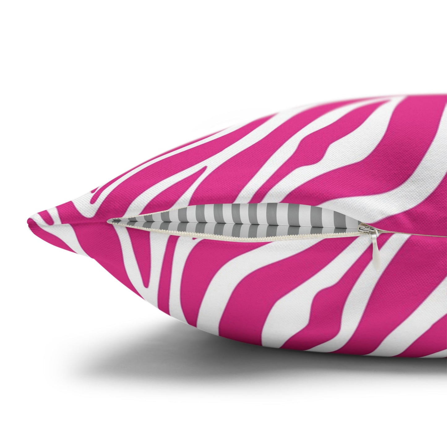 Tiger & Hot Pink Tiger Stripes Throw Pillow Cover