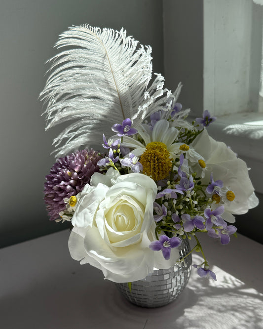 Sweet Violet Garden - Large with Feather