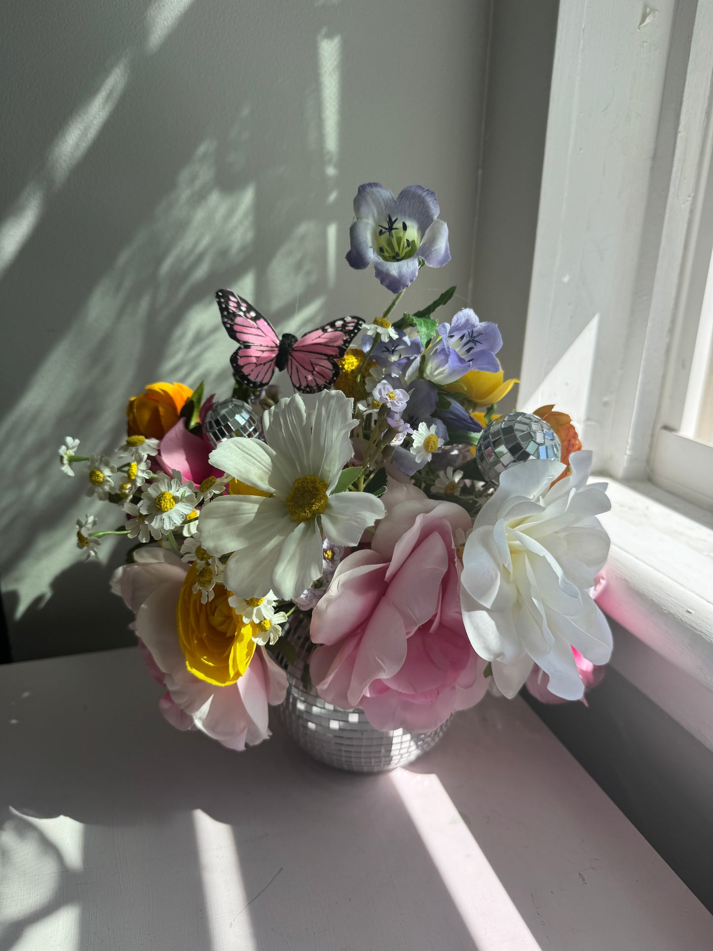 Spring Daydream - Large with Butterfly & Mini Disco Ball