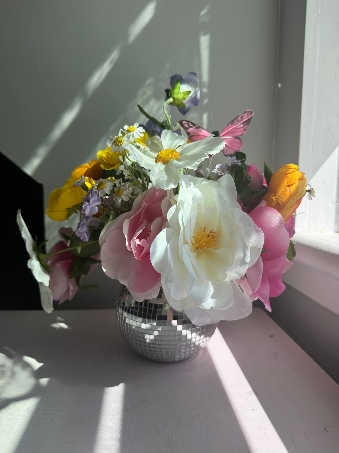 Spring Daydream - Large with Butterfly & Mini Disco Ball