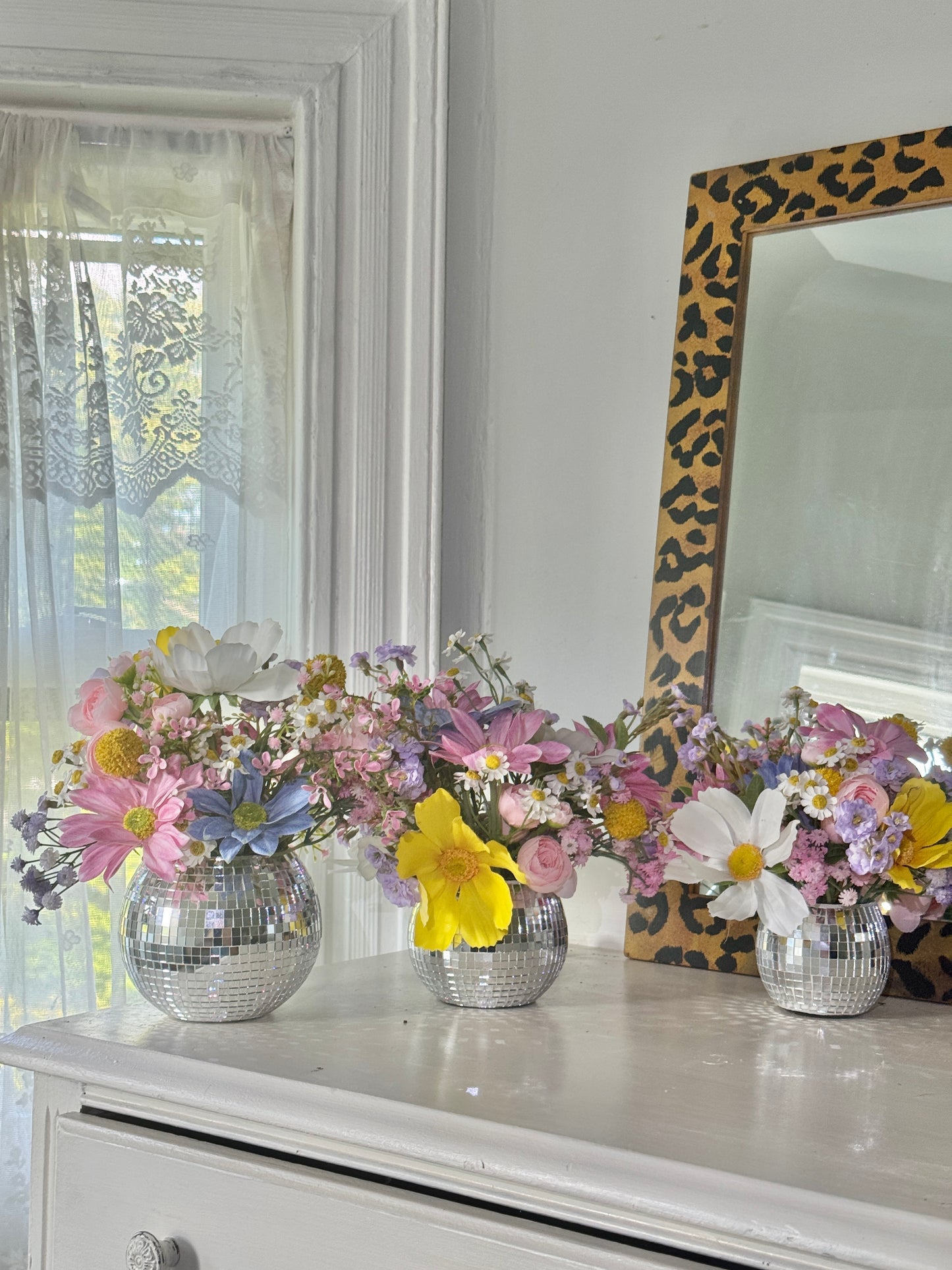 Josie Mae WILDflower Disco Ball Vase, Small 4"