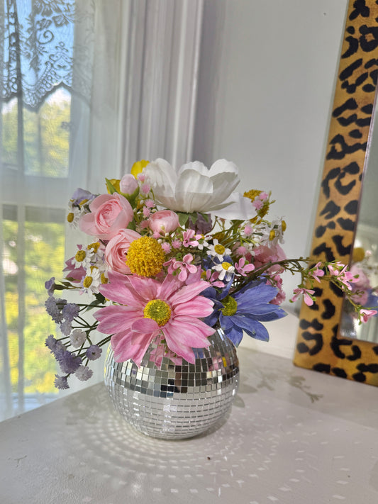 Josie Mae WILDflower Disco Ball Vase, Medium 5"