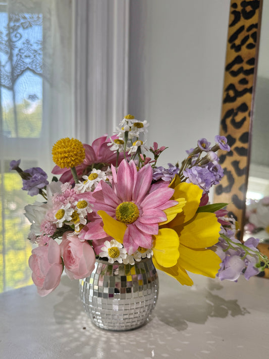 Josie Mae WILDflower Disco Ball Vase, Small 4"