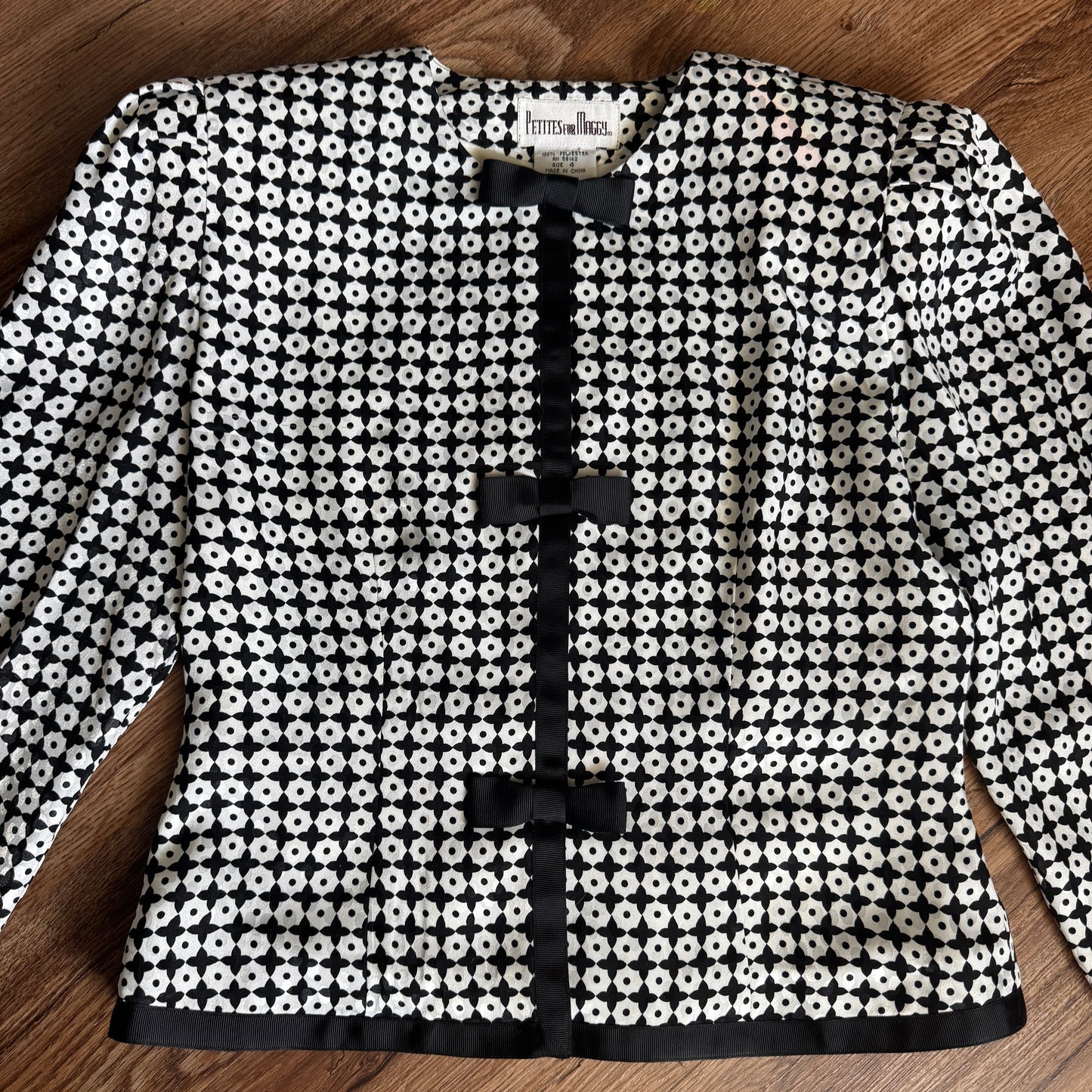 80s 90s Jackie O' Bow Blazer